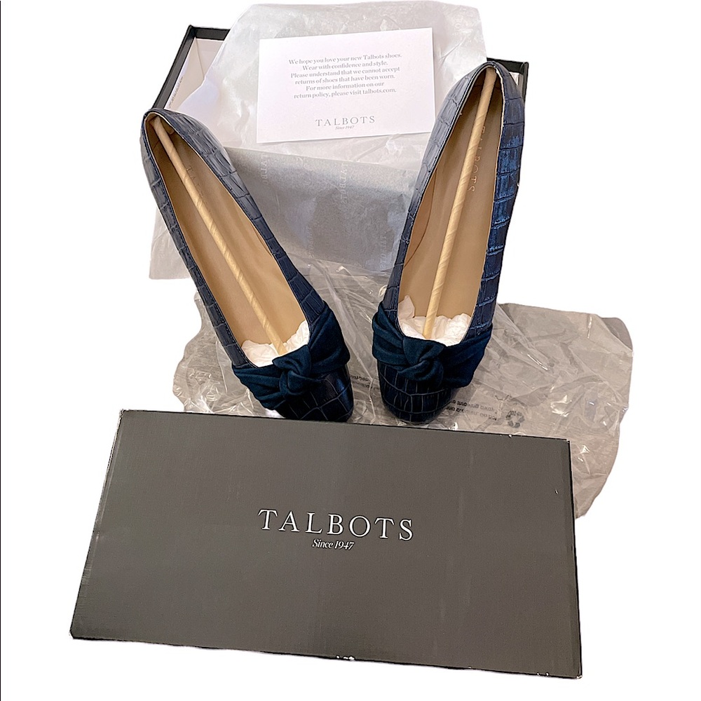 Indigo blue dress flats size 8 M